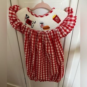Chick Fil A baby bubble romper